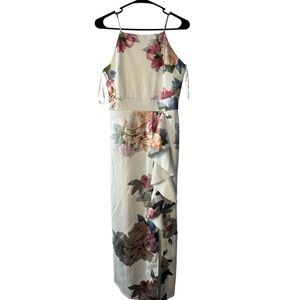 Brand New Sweet Storm White Floral Long Dress -Size Large